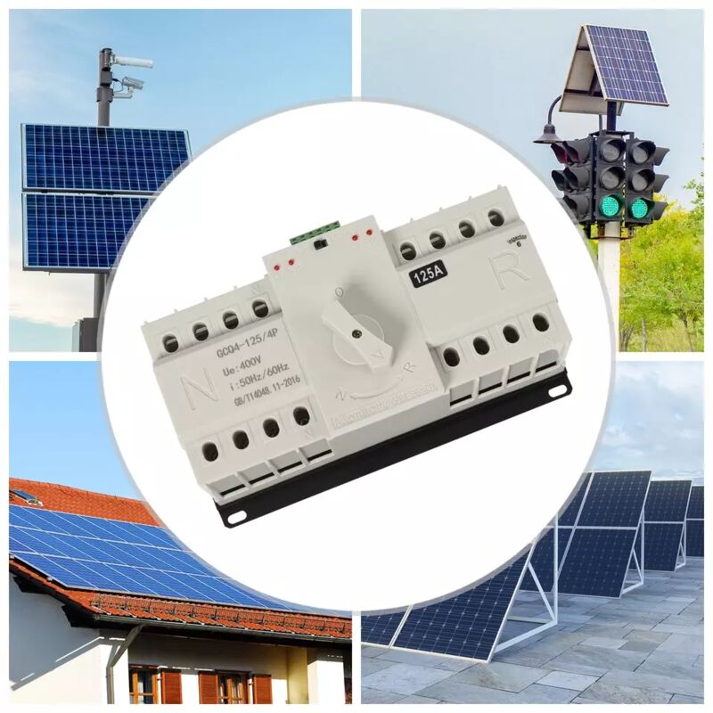 Ac 400V 4P Commutateur de transfert automatique Dual Power Commutateur d'alimentation de secours 125A