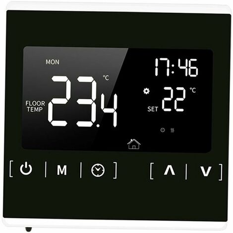 AC 85-250V Sistema de calefacción de suelo eléctrico programable para el hogar Pantalla táctil LCD Termostato inteligente Blanco - Blanco