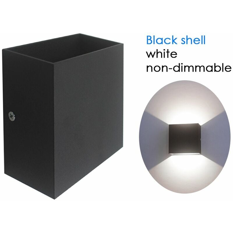 

Luz de los apliques de la pared de los LED del cubo de la CA 85-265V 6W, lampara de pared moderna de la MAZORCA,carcasa negra, blanca y no regulable