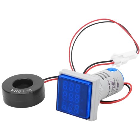 AC/DC-Digitalmultimeter mit Spannungs-, Strom- und Frequenzmessung – Blaues Display