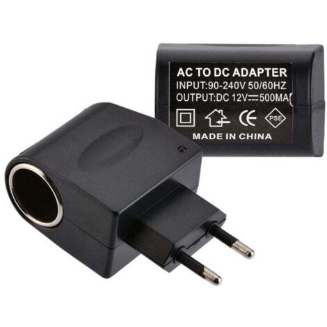 AC/DC-Stecker, Zigarettenanzünderbuchse, 220 V – 12 V, Neu EU