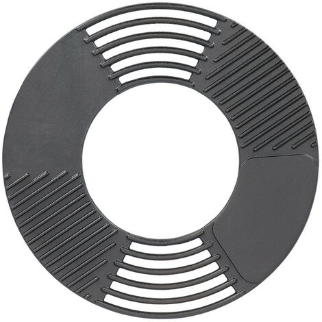 Ac-Deco – Grille de barbecue en fonte noire 60 cm – Surface lisse et rainurée – Pour grillade viandes et légumes – Amovible et durable