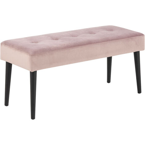 AC Design Furniture Gloria Bench Tissu Rouge L 38 x l 95 x H 45 cm