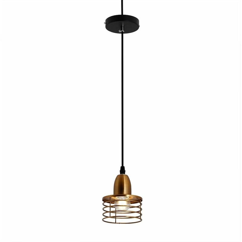 

AC100-240V 40W (max.) Lampara colgante de estilo retro industrial, lampara de techo,laton antiguo