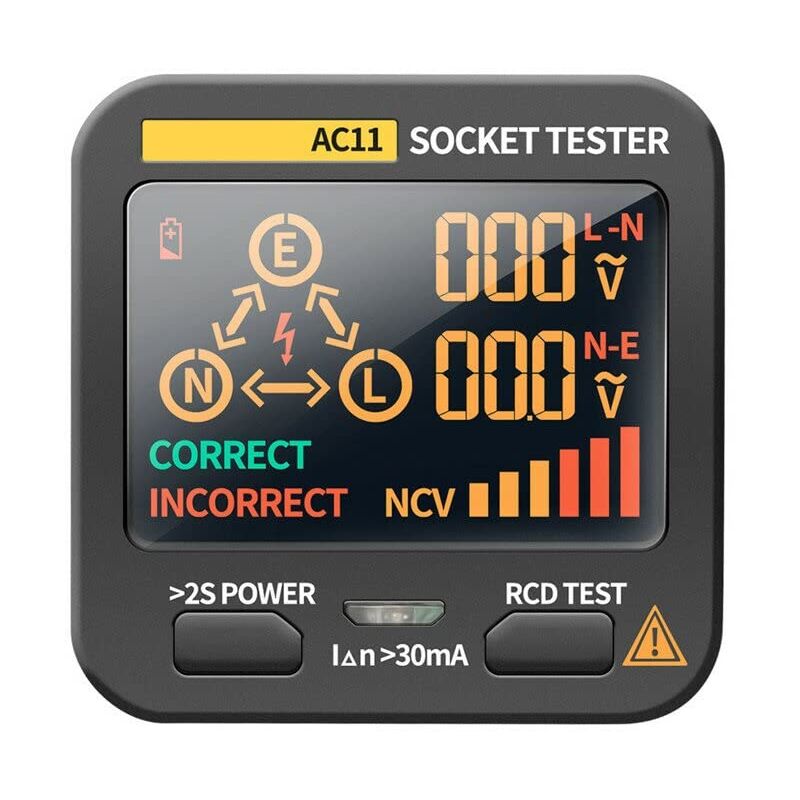 AC11 Écran LED Multifonction Prise Testeur de Phase Mètre Détecteur de Polarité de Phase 0.1V 250V AC Mesure de la Tension Zéro Identification du Fil