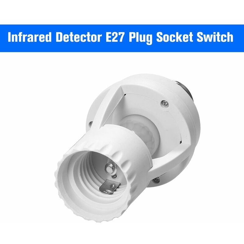 

AC110-220V 360 grados PIR Sensor de movimiento de induccion IR Detector de infrarrojos humanos E27 Enchufe Base de interruptor Bombilla LED Sensor de