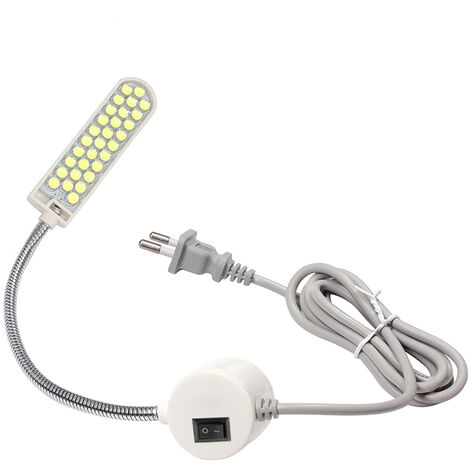 AC110-245V 2W 30LED Machine à Coudre Lumière Lampe Base Fixe Magnétique Tube Pliable Flexible Conception de Col de Cygne pour les Tâches Ménagères Tâches Ménagères
