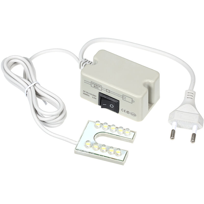 Asupermall - Ac110-250V 2W 10Leds U Forme Machine a Coudre Lampe De Base Fixe Des Taches Menageres Menagers Devoirs Corvees