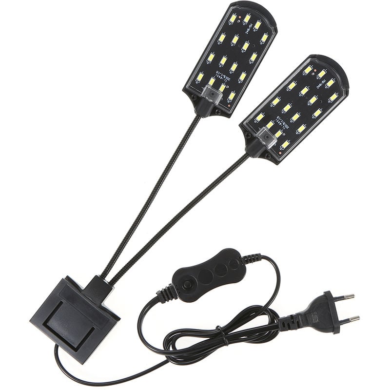 Asupermall - Ac220V 15W 36 Led Lumiere D'Aquarium Double Extremite, Flexible, Blanc