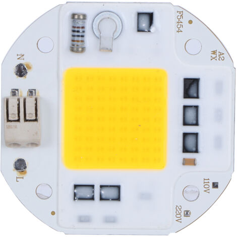 AC220V 50W Integrated Chip Light Source High Bright COB Bead Spotlight Bulb Warm White
