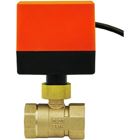 AC220V AC24V DC12V vanne motorisee 2 voies - Vanne a sphere 2 voies motorisee DN15 DN20 DN25 DN32 DN40 DN50 (AC220V DN20)