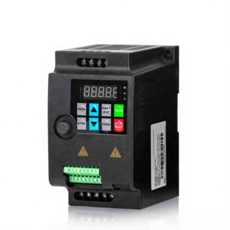AC220V Einphasen-Vektor-Frequenzumrichter (VFD) zur kontinuierlichen Motordrehzahlregelung.