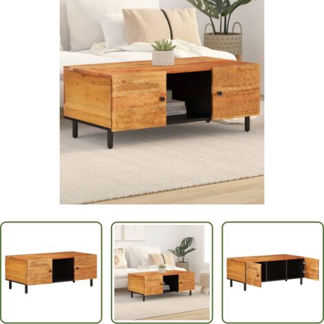 Acacia -  Mesa de centro madera maciza de acacia 100x54x40 cm
