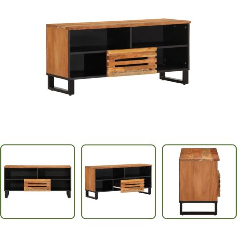 Acacia -  Mueble de TV madera maciza de acacia 100x34x46 cm