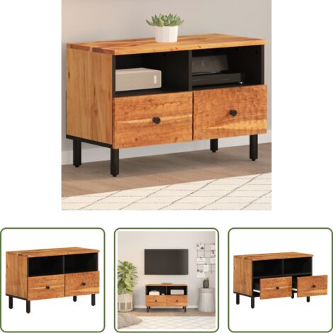 Acacia -  Mueble de TV madera maciza de acacia 70x33x46 cm