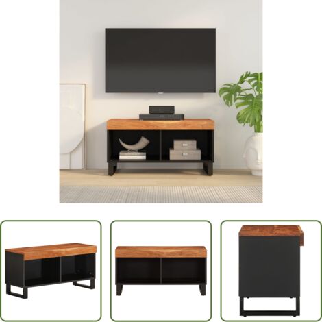 Acacia -  Mueble de TV madera maciza de acacia 85x33x43,5 cm