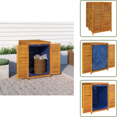 Acacia - vidaXL Caja de almacenaje de jardín madera maciza acacia 70x87x104 cm - Caja de almacenamiento