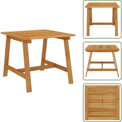 Acacia - vidaXL Mesa de comedor de jardín madera maciza de acacia 88x88x74 cm - Mesa exterior