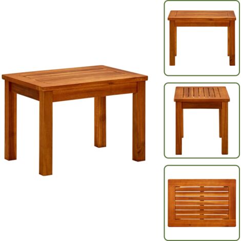 Acacia - vidaXL Tavolino da Giardino 50x35x36 cm in Legno Massello di Acacia - Tavolo da giardino