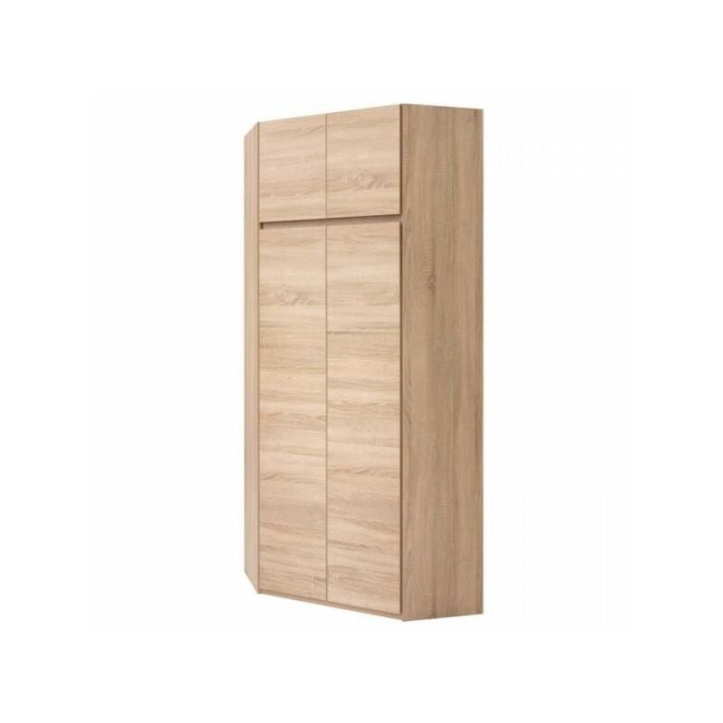 Academica Armoire d'angle - Décor chene sonoma - Contemporain - Chambre - l 80,5 cm