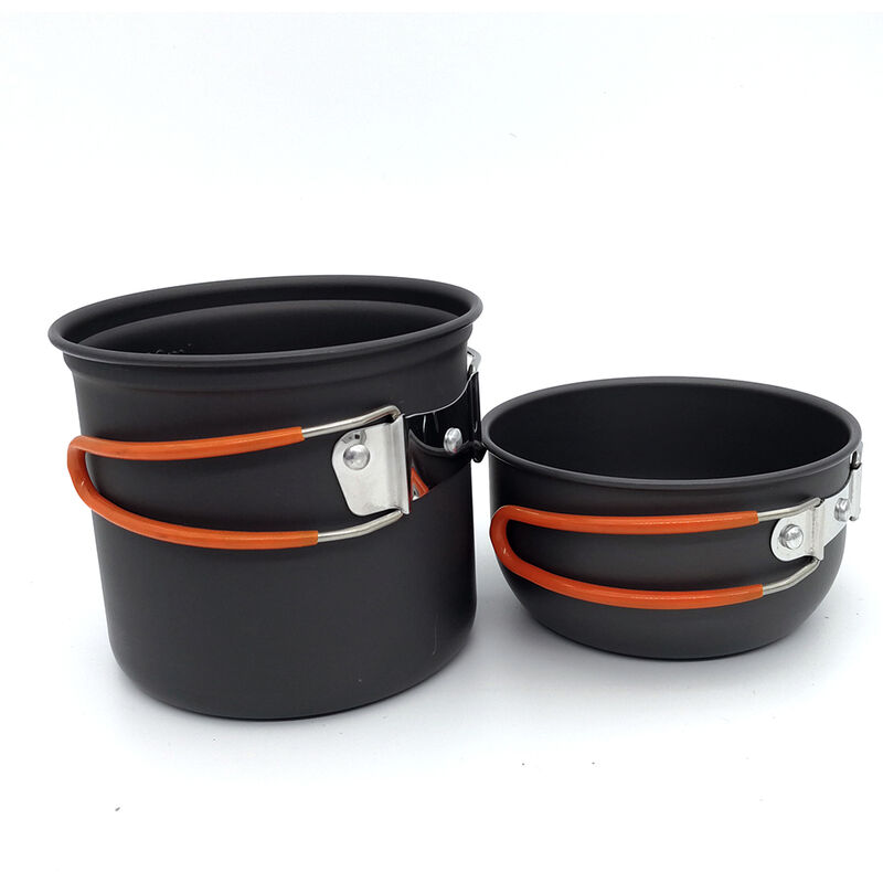 

Acampar utensilios de cocina de utensilios de cocina fogata al aire libre plegable Cookset Senderismo con mochila Pot cuencos de malla bolsa de