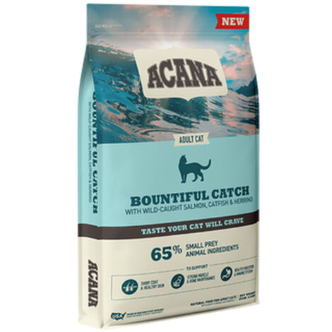 Acana Bountiful Catch Pienso Natural para Gatos con Salmón, Arenque, Merluza y Trucha Saco de 4,5 Kg