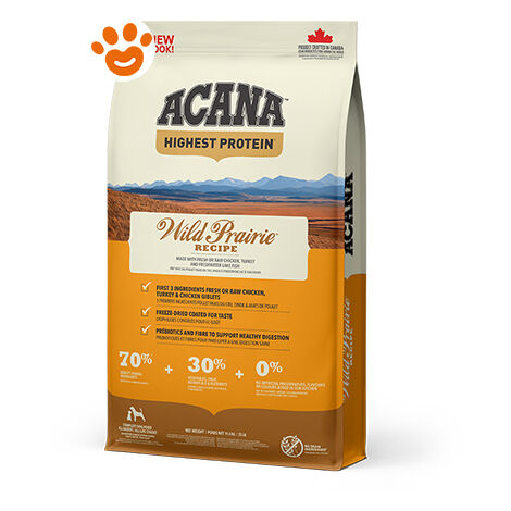 Acana Dog All Breeds Highest Protein Wild Prairie  - Acana Dog All Breeds Highest Protein Wild Prairie - Sacco Da 11,4 Kg