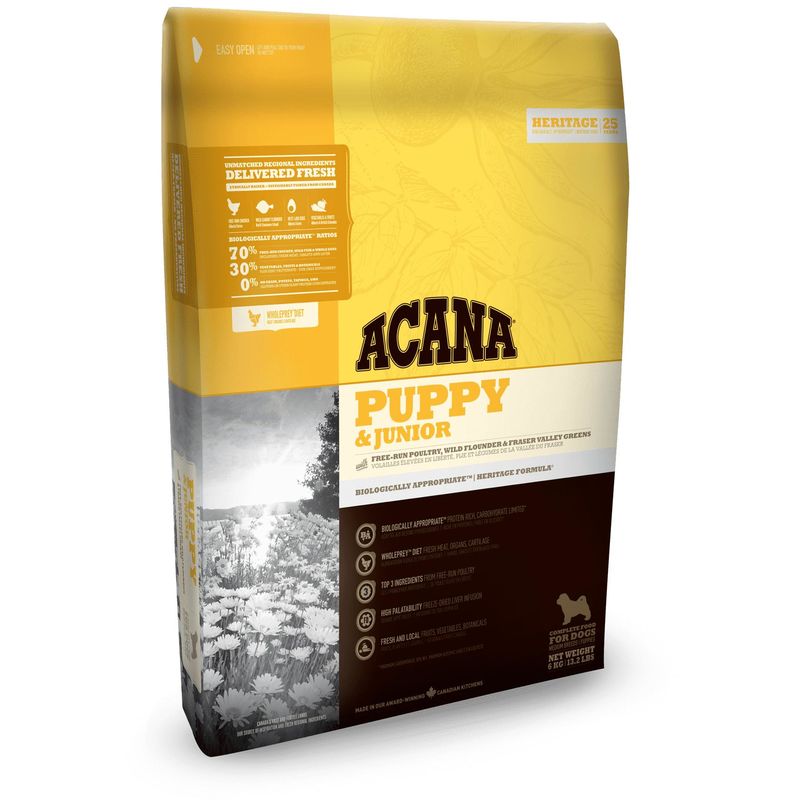 

Puppy Junior pienso para Cachorros entre 9 y 25 Kg en estado adulto 17 Kg - Acana