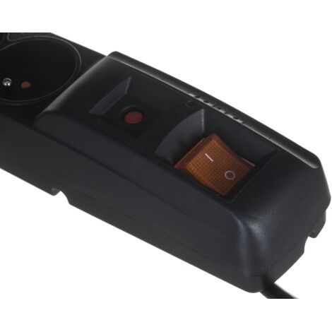 ACAR F5 base múltiple 1,5 m 5 salidas AC Interior Negro