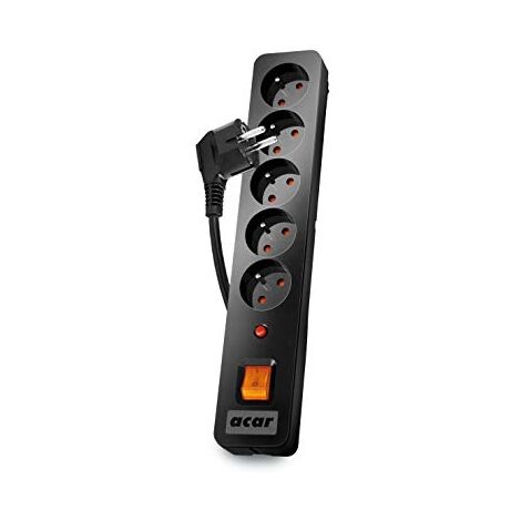 ACAR X5/1,5 BLOC MULTIPRISE 5 PRISES AVEC PARASURTENSEUR 1,5 M ACAR X5-CZARNY
