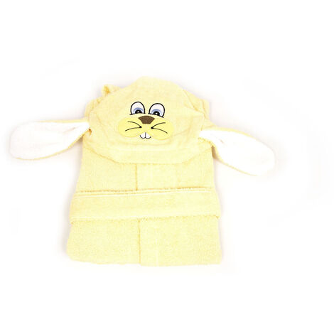 Accappatoio Per Bambini Con Cappuccio Modello Coniglio Giallo, misura5-6annicoloreGiallo