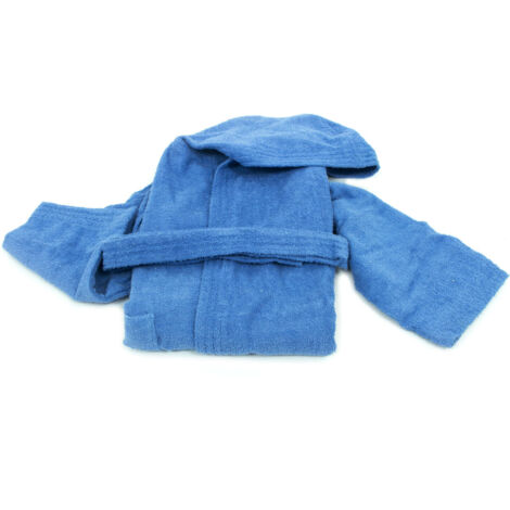 Accappatoio Per Bambini In Spugna Modello Children Colore Bluette, misura10 AnnicoloreBluette