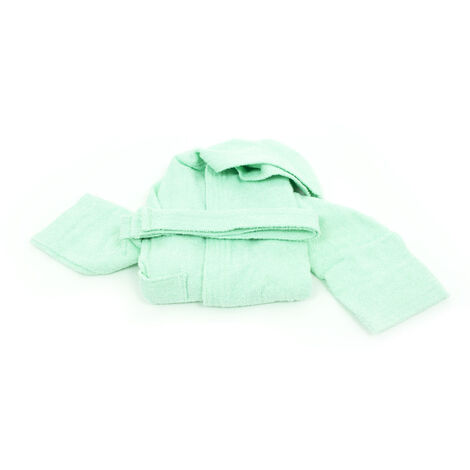 Accappatoio Per Bambini In Spugna Modello Children Colore Verde, misura10 AnnicoloreVerde