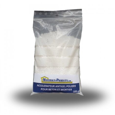 Accélérateur, antigel poudre pour béton et mortier - 185 g Blanc - MATPRO