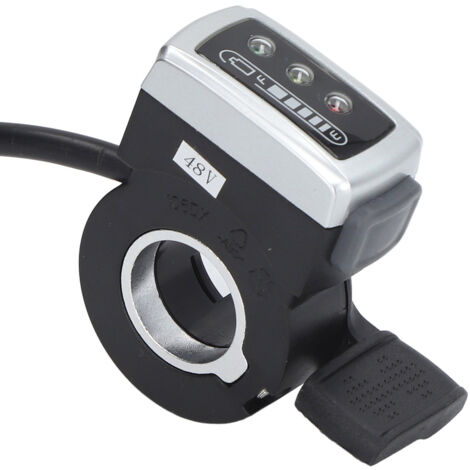 Accélérateur de Pouce 106DX pour Vélo et Scooter Électrique avec Indicateur de Batterie Intégré 48V