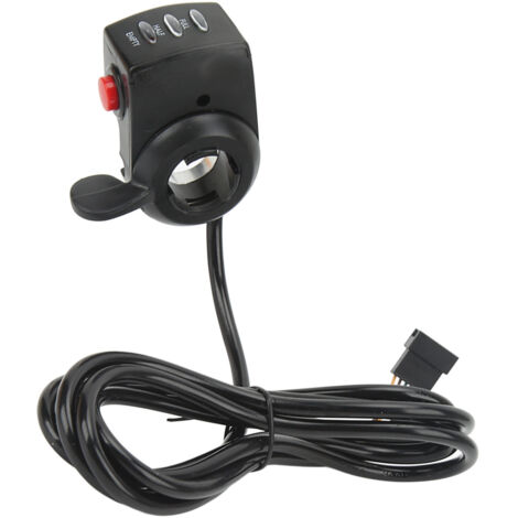 Accélérateur Pouce Vélo Électrique 48V, Manette Sensible et Stable avec Écran Batterie ABS Durable