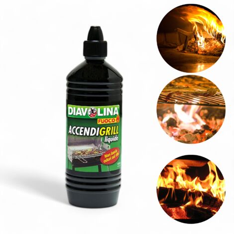 Diavolina Accendifuoco Liquido 1LT - Per Accendere Grill E Barbecue Facilmente - Foto 4