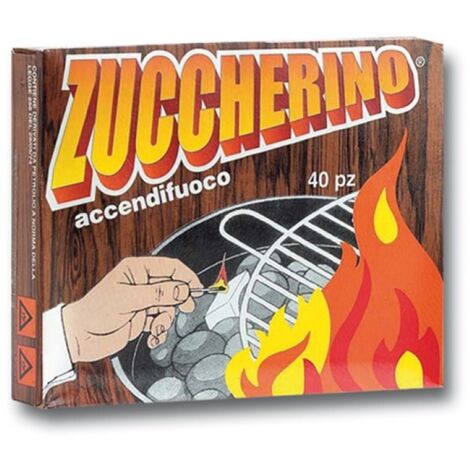 ACCENDIFUOCO 300 GR ZUCHHERINO FUOCO CARBONELLA SET 5 PEZZI - GMR