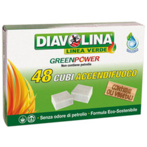 Accendifuoco  48 cubi diavolina Green Power