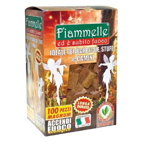 AGRI-CULTURA® - Accendifuoco Ecologico XL in Lana di Legna Naturale e Cera,  inodore, accendifuoco Extra Large qualità Premium, Ideale per Accendere