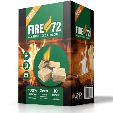 ACCENDIFUOCO ECOLOGICO FIRE 72 CUBETTI