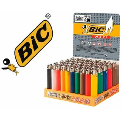Accendini Bic Classic Maxi J26. Display da 50 pezzi colori assortiti