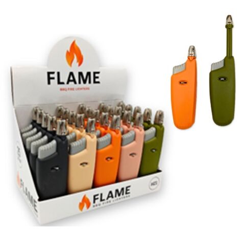 Accendino a gas Flame HZ1N Nature per candele e cimiteri, estensibile, altezza da 12 a 17,5 cm