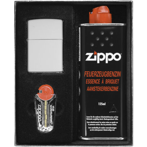 Accendino ZIPPO BIANCO OPACO Set regalo n. 1