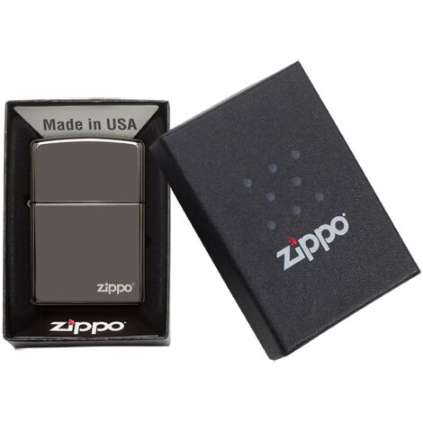 Accendino Zippo® Classic Black Ice® 150ZL, Accendino Antivento Ricaricabile Zippo, Realizzato in Metallo con Caratteristico "click" Zippo, Color Nero Opaco, Made in USA, Ottima Idea Regalo
