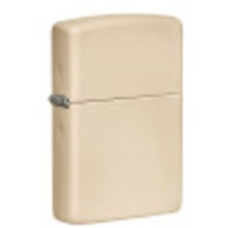 Accendino Zippo® Flat Sand 49453, Accendino Antivento Ricaricabile Zippo, Realizzato in Metallo con Caratteristico "click" Zippo, Color Sabbia, Made in USA, Ottima Idea Regalo
