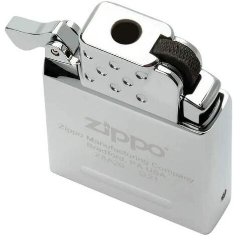 Accendino Zippo® Inserto a Gas - Fiamma Gialla 65815, Accendino Antivento Ricaricabile Zippo, Realizzato in Metallo con Caratteristico click Zippo, Color Argento, Ottima Idea Regalo