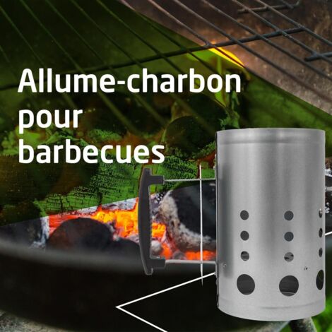 Accenditore per carbone (per barbecue) - Struttura in acciaio zincato - Manico in plastica resistente al calore - Dimensioni: 27 x 16 x 16 cm