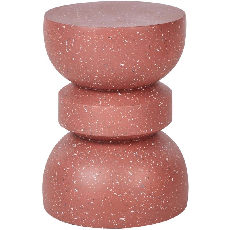 Beliani Side Table Faliro Red