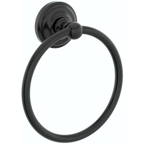 main image of "Accents 1805 black towel ring"